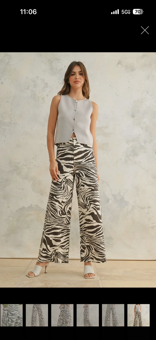 Zebra Print Pants